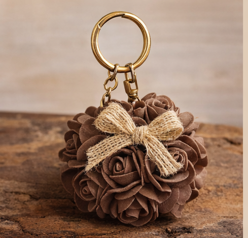 Chouchou Porte-Clés Chocolat – Douceur Gourmande