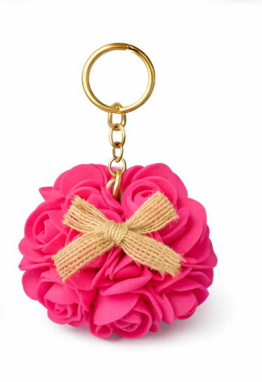 Chouchou Porte-Clés Fuchsia – Énergie Pétillante