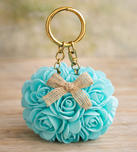Chouchou Porte-Clés Turquoise – Éclat d’Été