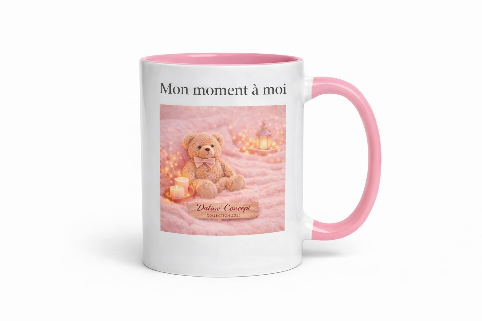 Mug Nounours Rose Daline’Concept – Tasse douceur romantique féerique