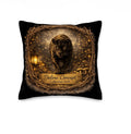 Taie de coussin « Panthère Noire Enchantée » – Housse déco mystique Daline’Concept