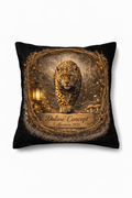 Taie de coussin « Léopard d’Or Mystique » – Collection Nuit Enchantée Daline’Concept