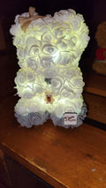 Veilleuse Nounours d’Amour Blanc & Gris Perle