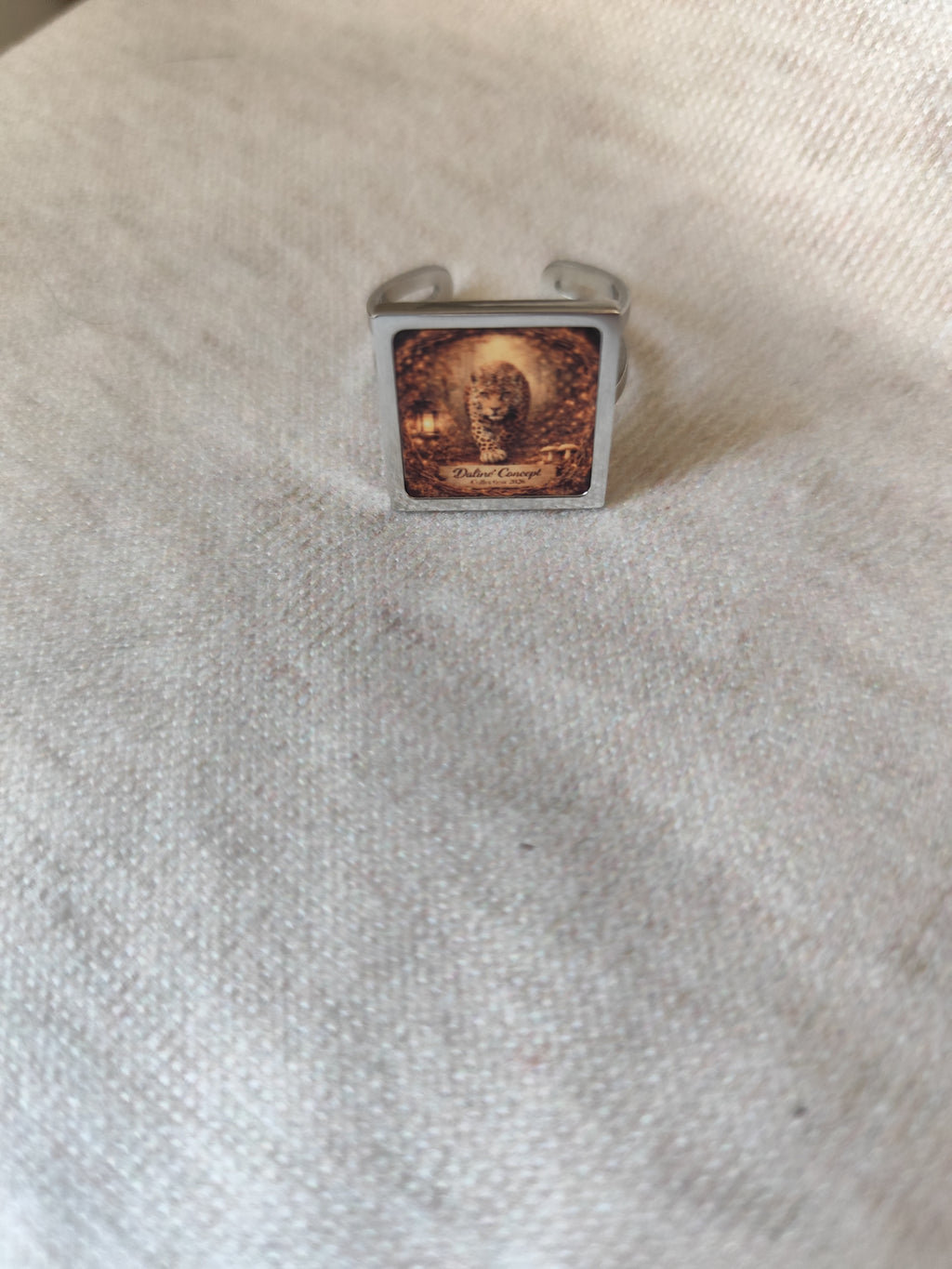 Bague Léopard Mystique – Acier inoxydable réglable | Daline’Concept