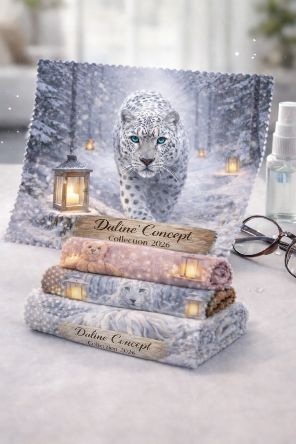 Chiffon lunettes microfibre « Marche du Léopard » – Collection Sauvage & Élégante Daline’Concept