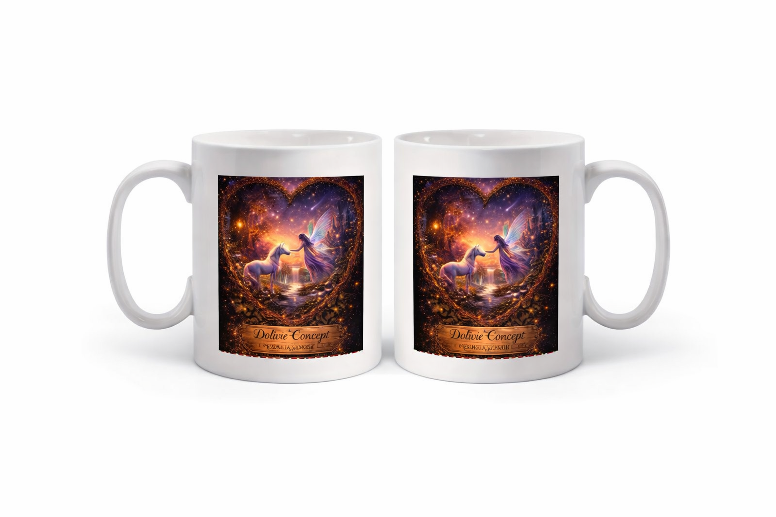 Mug licorne & fée magique – Tasse féerique fantasy Daline’Concept recto/verso