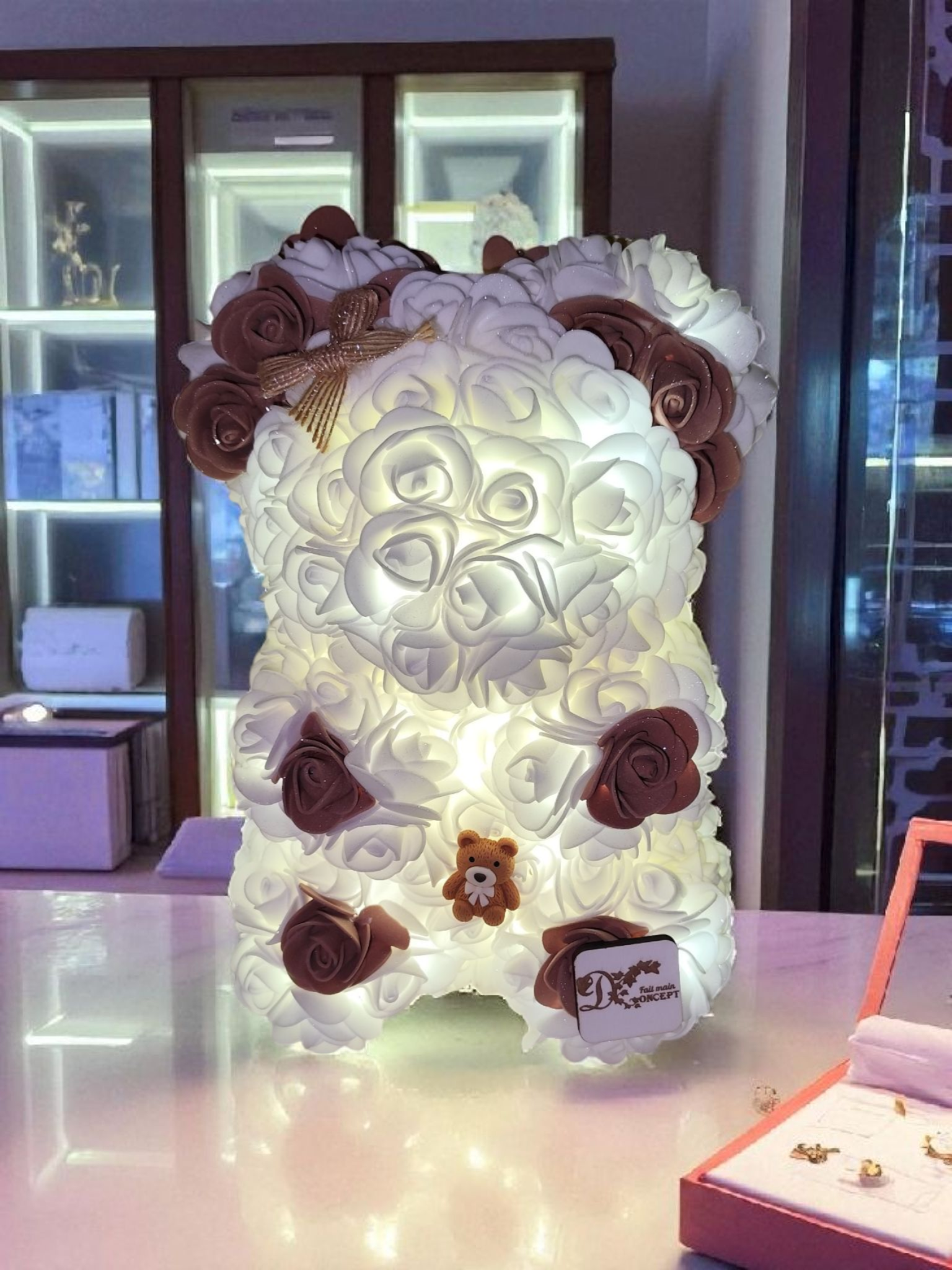 Veilleuse Nounours d’Amour Panda Chocolat & Blanc