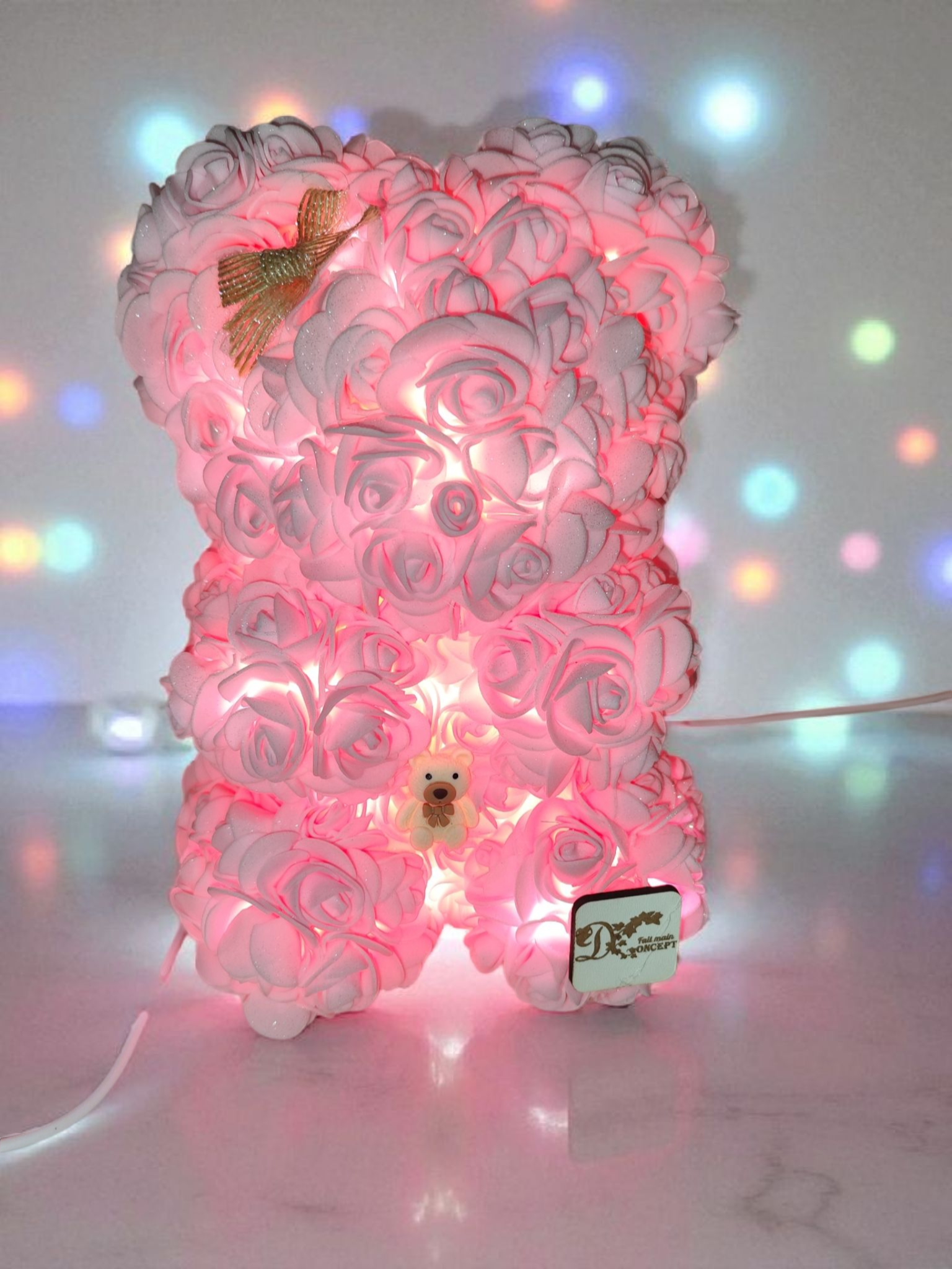 Veilleuse Nounours d’Amour Rose Poudré